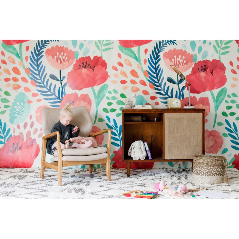 Crimson Poppy Mural