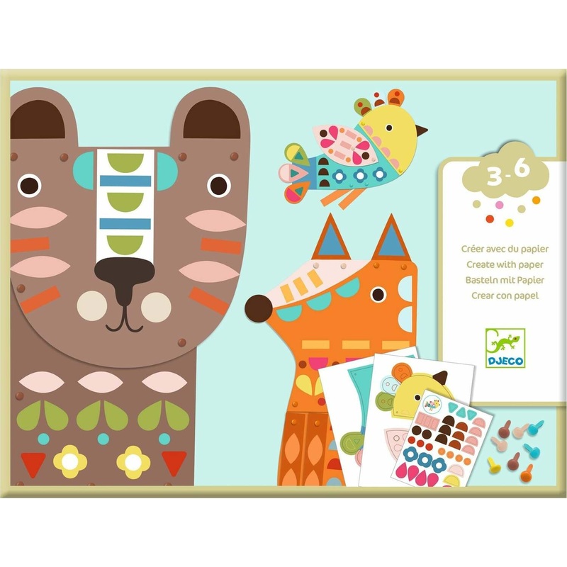 3 Giant Animals Collage Activity