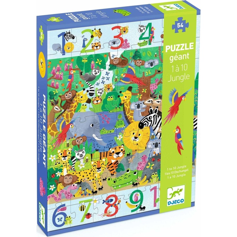 1 to 10 Jungle 54pc Giant Floor Jigsaw Puzzle