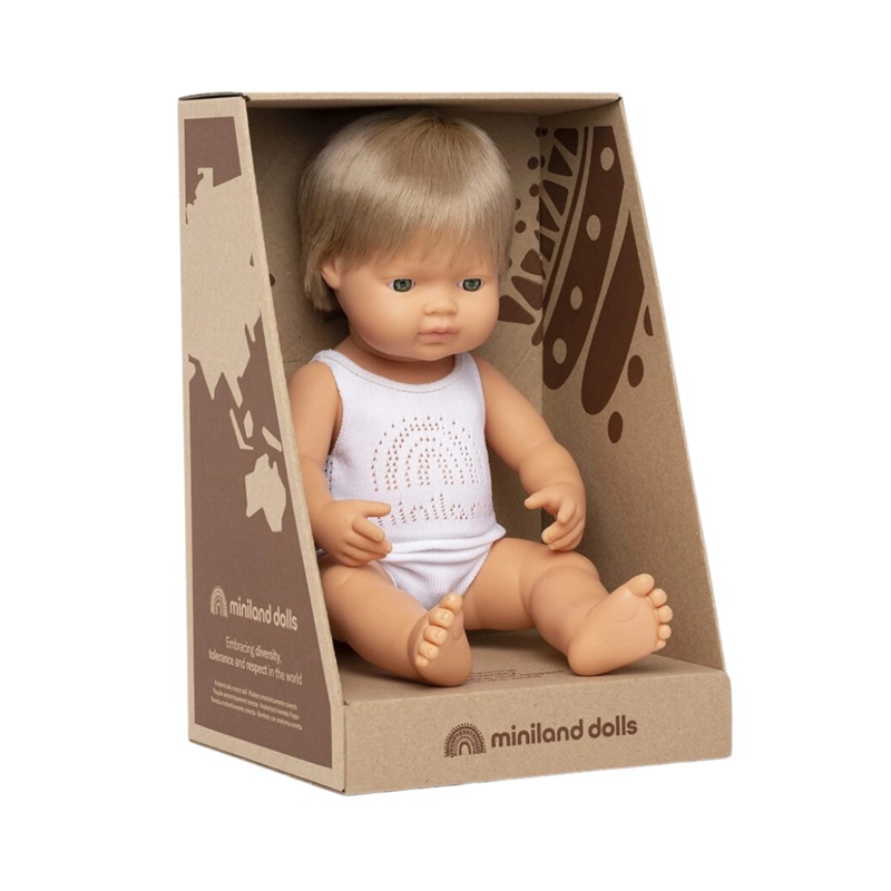 Baby Doll Caucasian Blond Boy 15 by Miniland