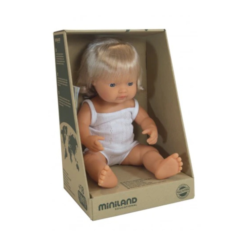 Baby Doll Caucasian Blond Girl 15 by Miniland