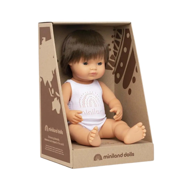 Baby Doll Caucasian Brunette Boy 15 by Miniland