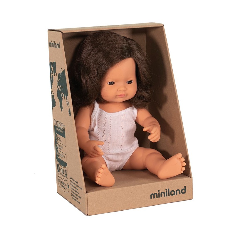 Baby Doll Caucasian Brunette Girl 15 by Miniland