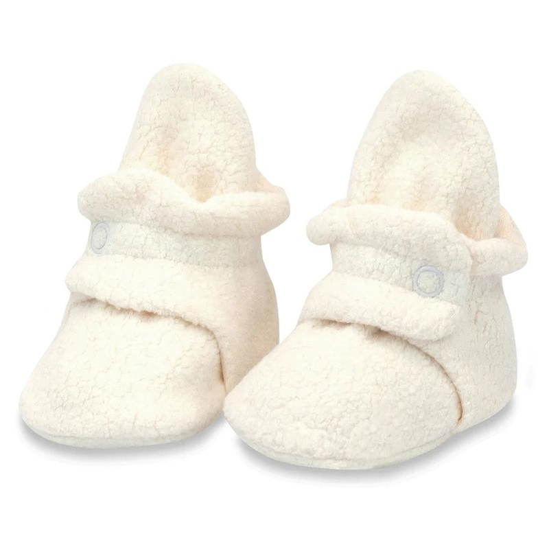Cozie Fleece Baby Booties – Cream