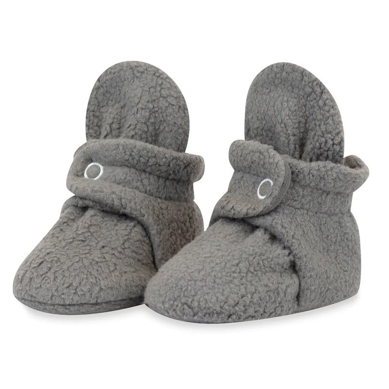 Cozie Fleece Baby Booties – Gray