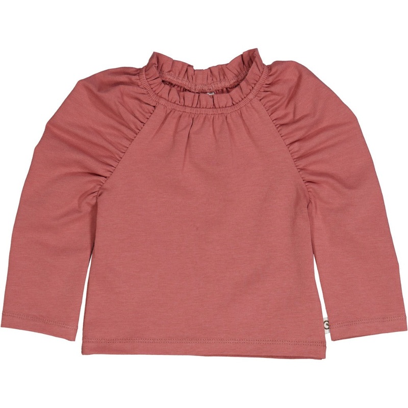 Cozy Me Gather Long-Sleeve Baby Top – Rose