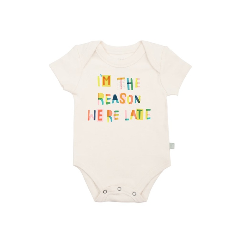 I’m the Reason We’re Late Organic Graphic Bodysuit