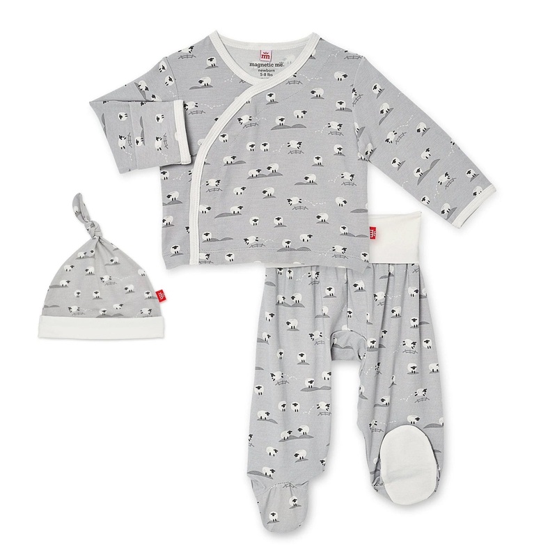 Modal Magnetic 3 piece Kimono Set – Gray Baa Baa