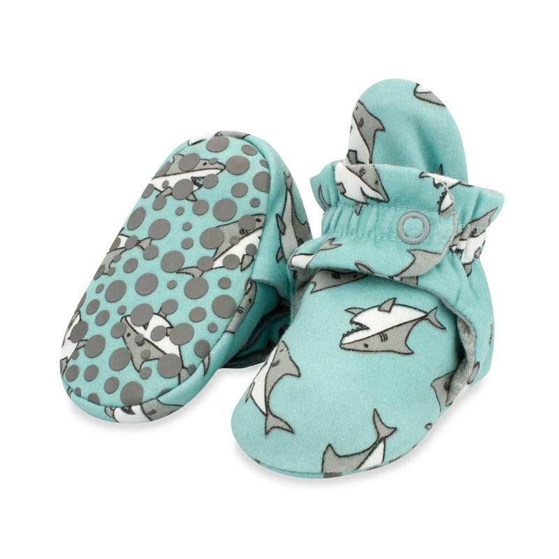 Organic Cotton Baby Booties – Baby Sharks