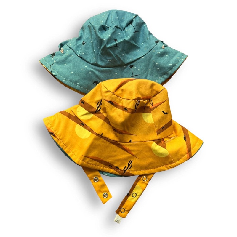Organic Reversible Bucket Sun Hat – Desert Oasis