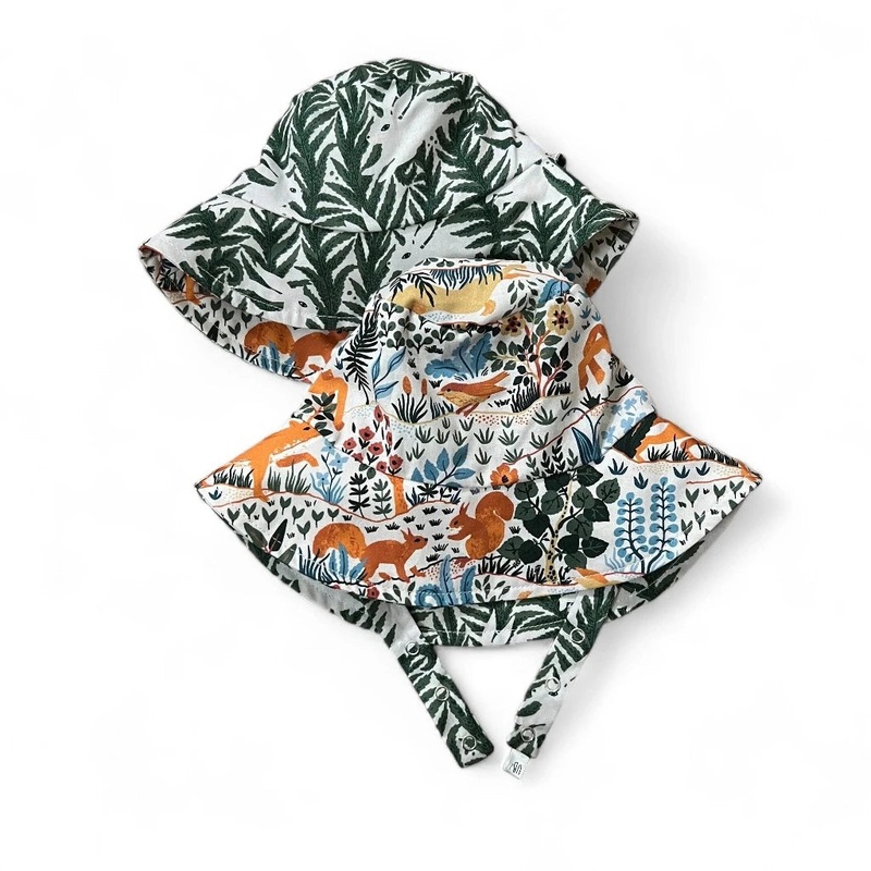 Organic Reversible Bucket Sun Hat – Woodland