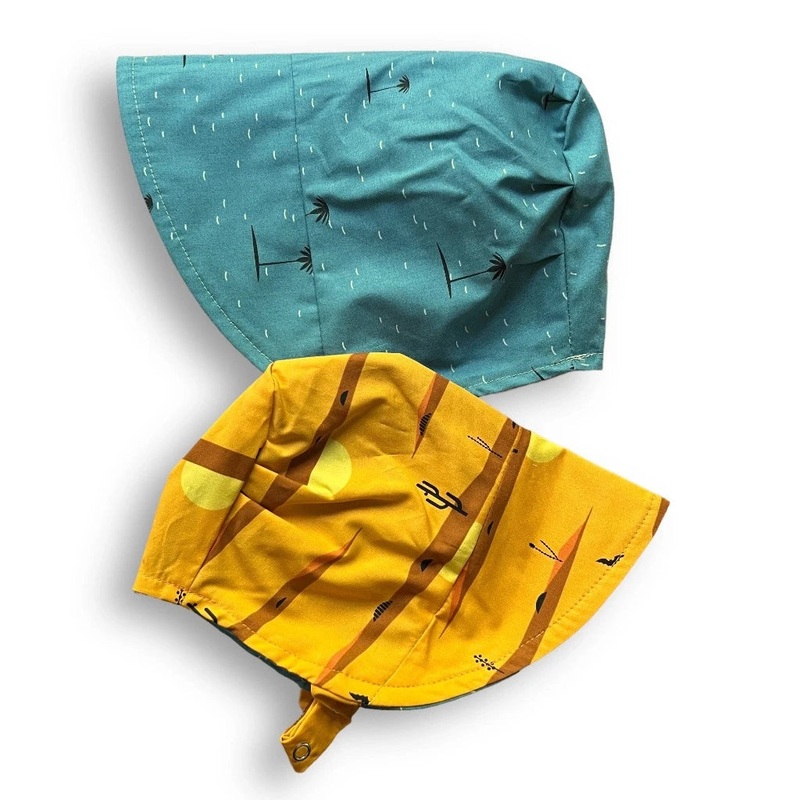 Organic Reversible EcoBonnet Sun Hat – Desert Oasis