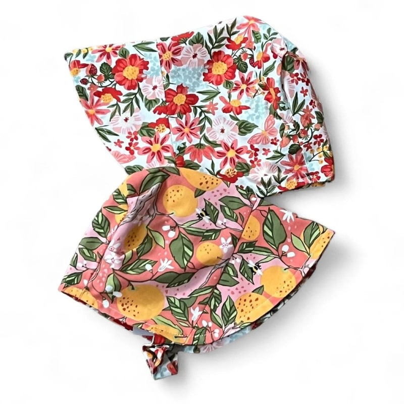 Organic Reversible EcoBonnet Sun Hat – Strawberry Lemonade