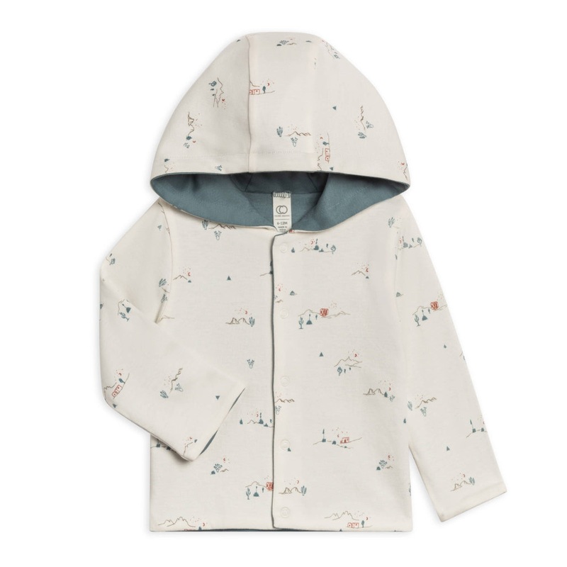 Organic Baby Taylor Reversible Hoodie – Desert / Teal