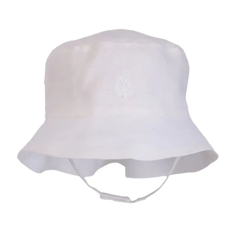 Calikids S2510 Linen Bucket Hat (White)