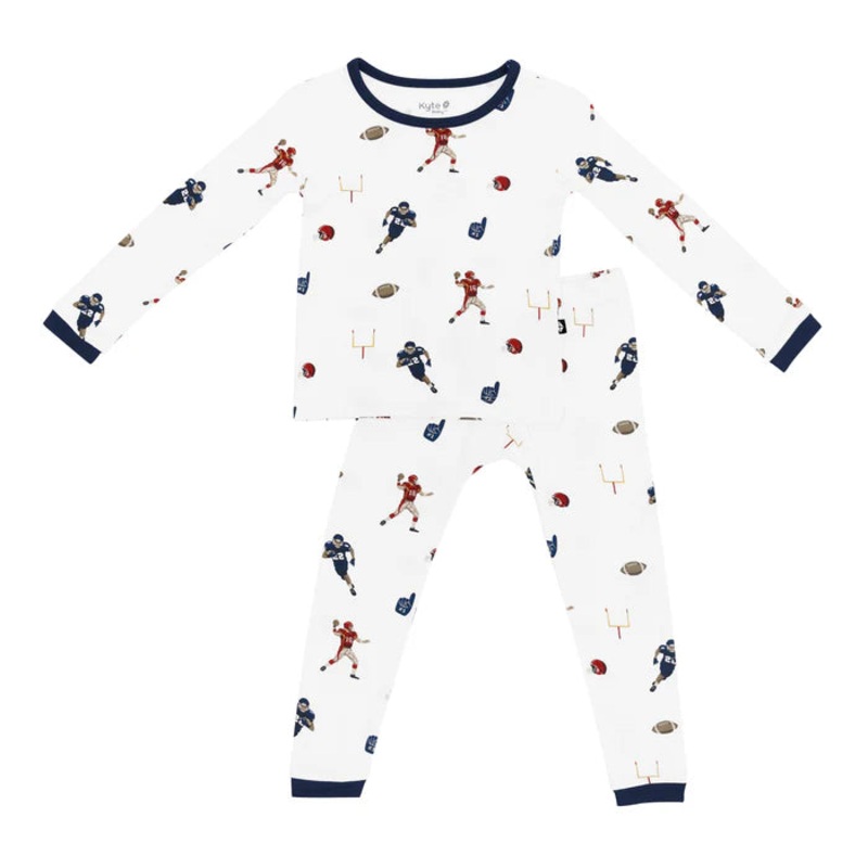 Kyte Baby Long Sleeve Pajamas (Football)