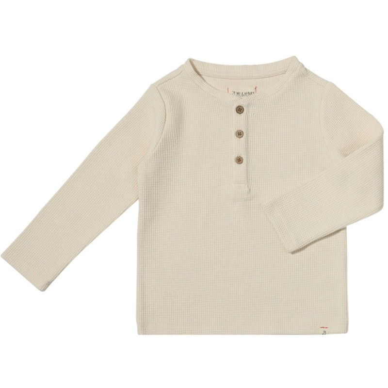 Me & Henry Harvard Henley (Cream Waffle)