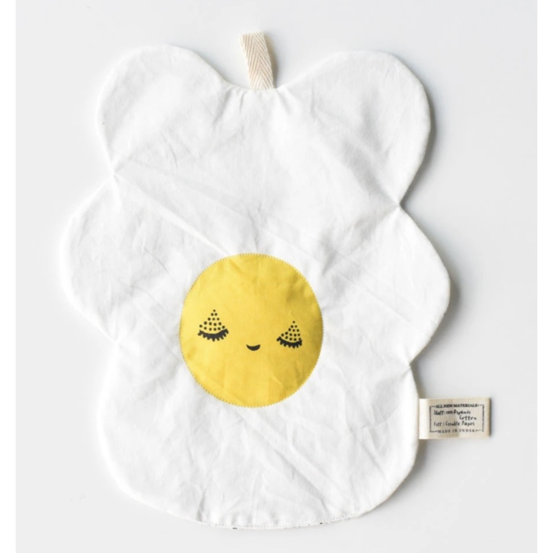 Organic Baby Crinkle Toy – Fried Egg