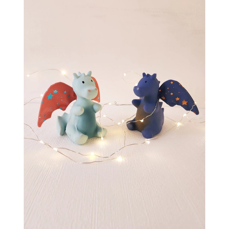 Baby Dragon Natural Rubber Rattle w/Crinkle Wings