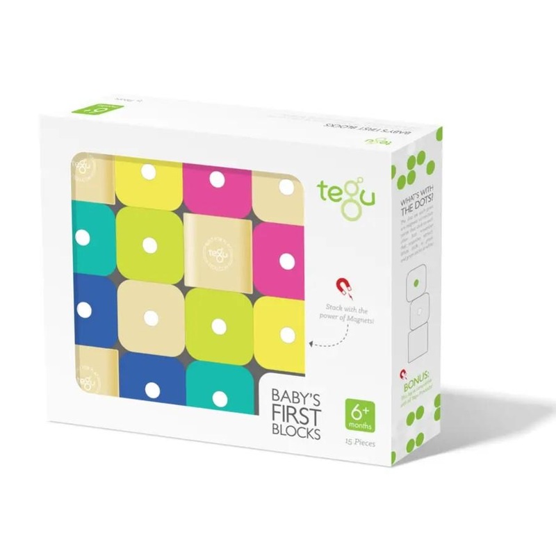 Baby’s First Blocks Magnetic Wooden Block Set – 15 pcs