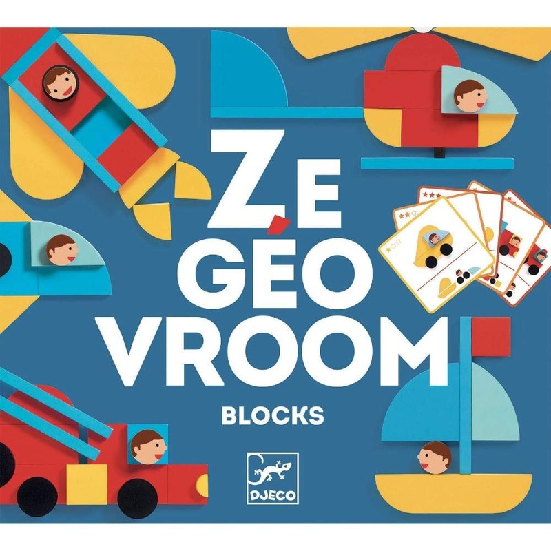 Ze Geo Vroom Wooden Game by Djeco