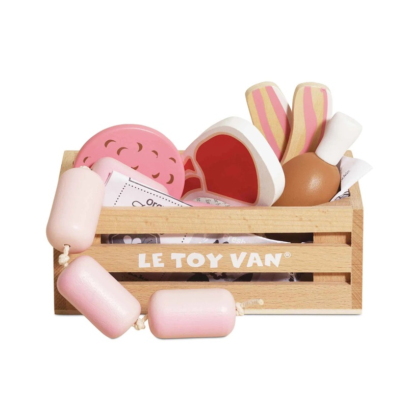 Butchers Meat Wooden Market Crate – 7 Pieces