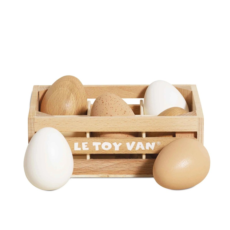 Farm Eggs Wooden Market Crate – 7 Pieces