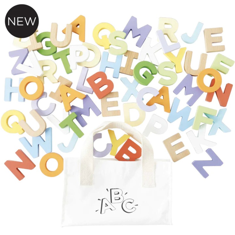 Wooden Alphabet Set & Bag, 60 Letters (18+ Months)