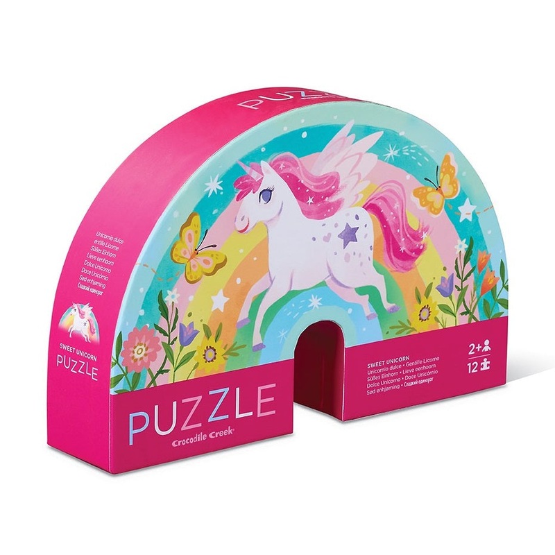 Crocodile Creek 12-Piece Mini Puzzle (Sweet Unicorn)