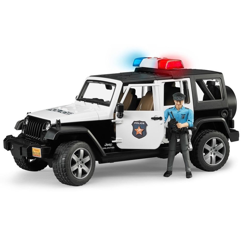 Bruder Jeep Wrangler Unlimited Rubicon Police Vehicle with Policeman and Accessories