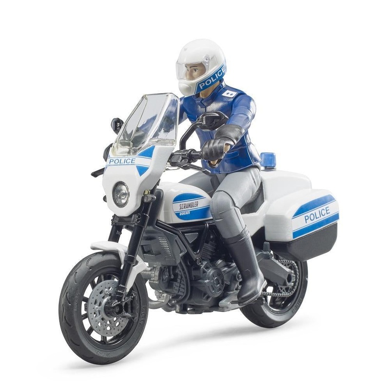 Bruder bWorld Scrambler Ducati Police Motorcycle