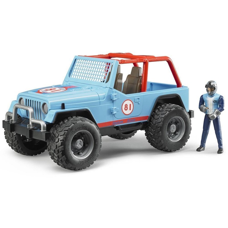 Bruder Jeep Cross Country Racer Blue with Driver