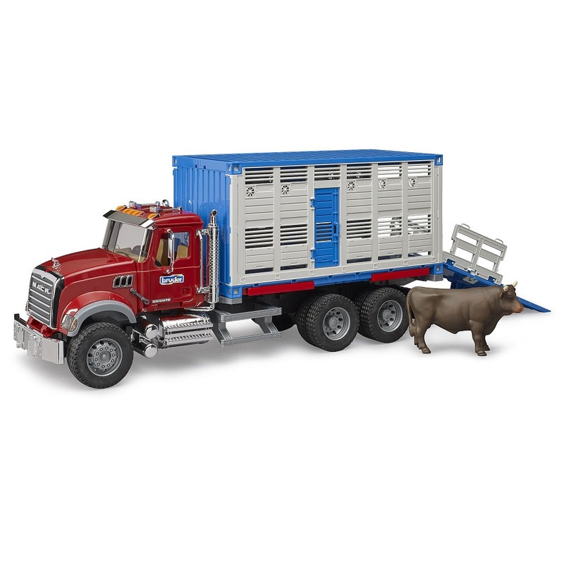 Bruder MACK Granite Cattle Transportation Truck with 1 Cattle