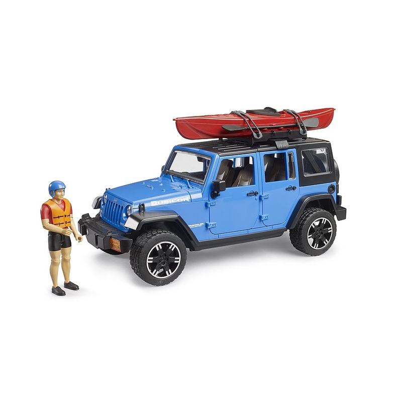 Bruder Jeep Wrangler Rubicon with Kayak & Kayaker