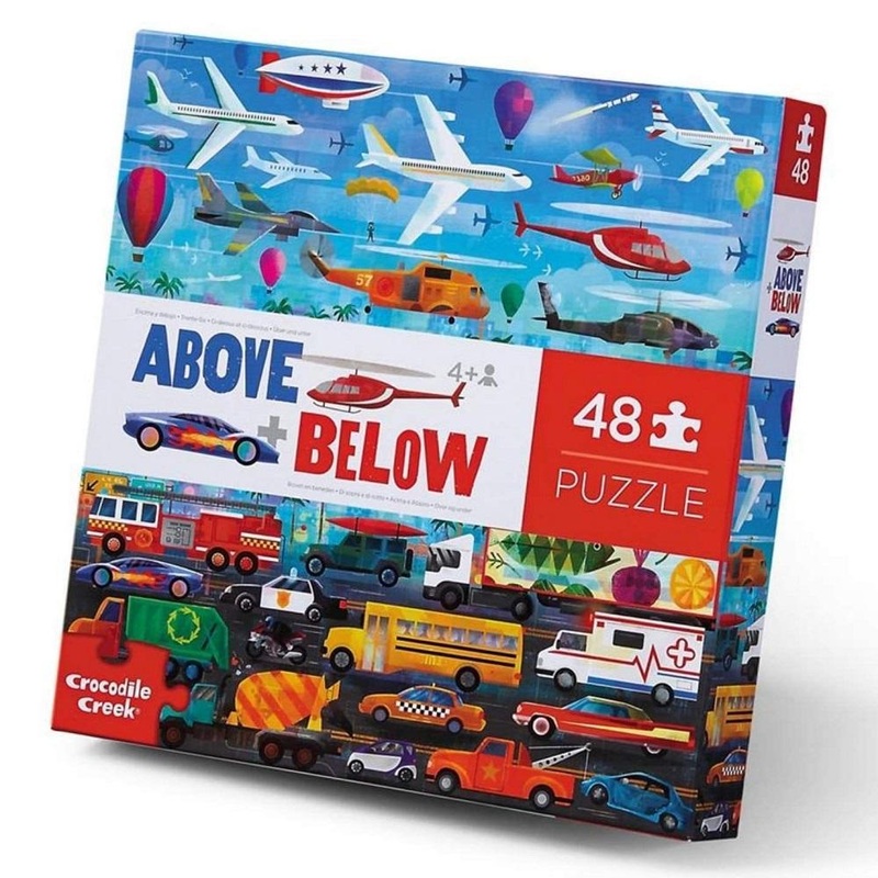 Crocodile Creek 48-Piece Above & Below Floor Puzzle (Things That Go)