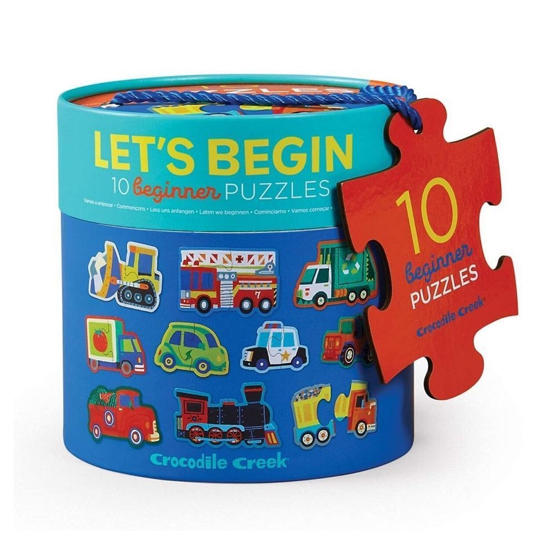 Crocodile Creek Let’s Begin 2-Piece Puzzles (Vehicles)