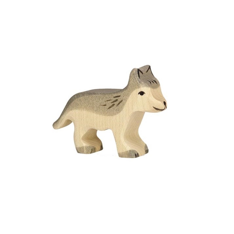 Small Wolf Wooden Figure