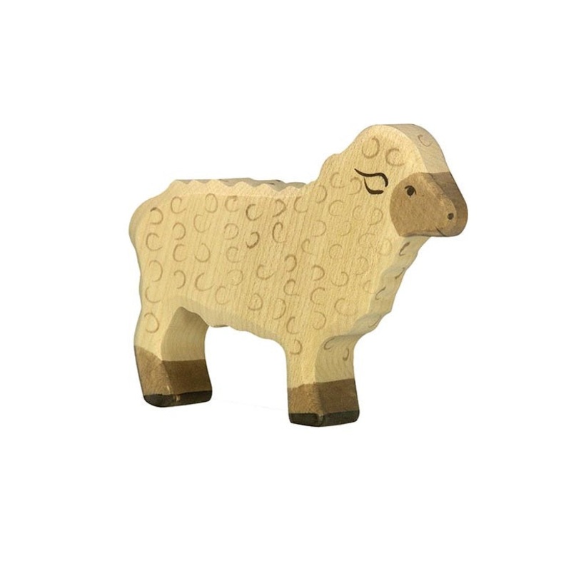 Standing Sheep Wooden Figure
