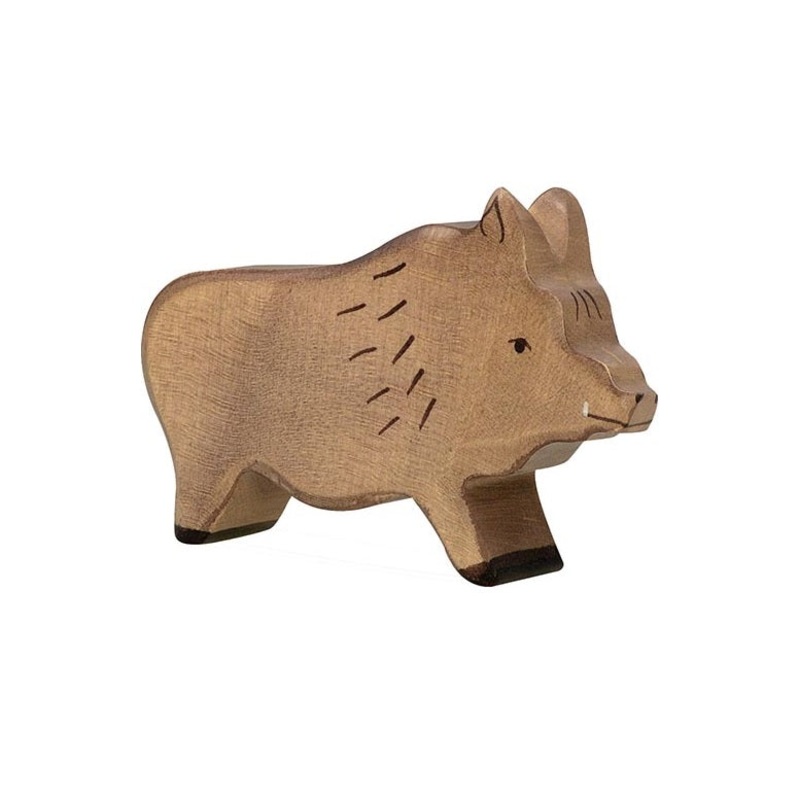 Wild Boar Wooden Figure