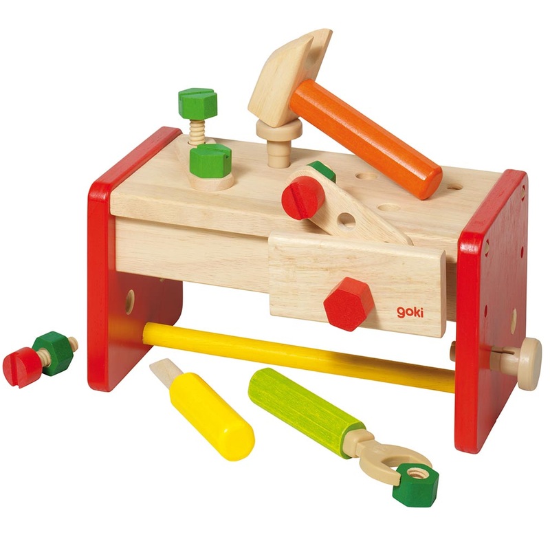Wooden Workbench with Storage Box by Goki