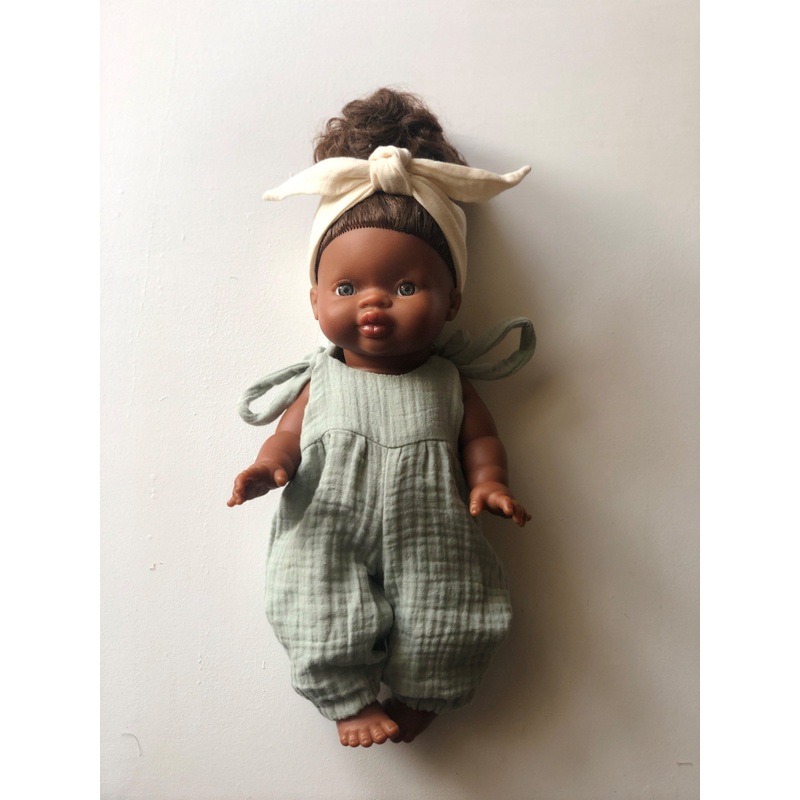 Cotton Gauze Bodysuit for Minikane x Gordis 34cm Dolls | Light Green