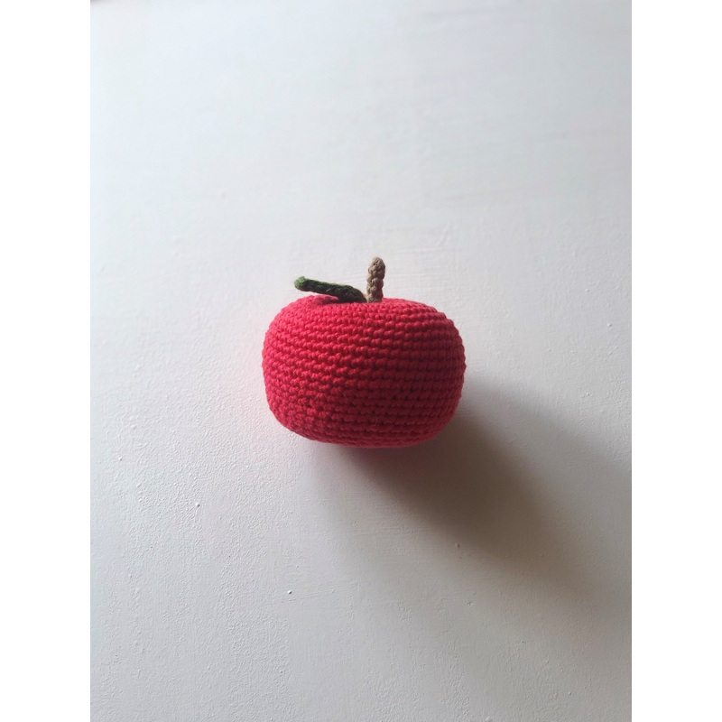 Crochet Fruit Rattle | Apple