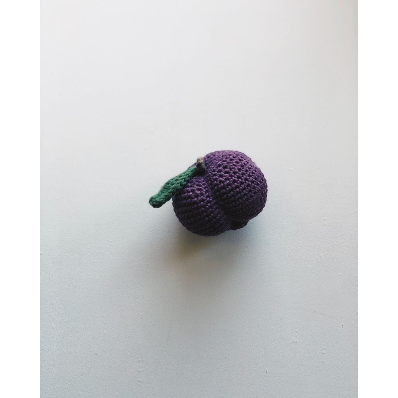 Crochet Fruit Rattle | Plum