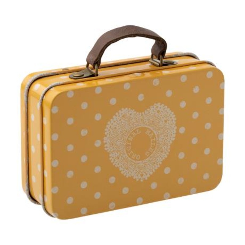 Metal Suitcase – Yellow Dot