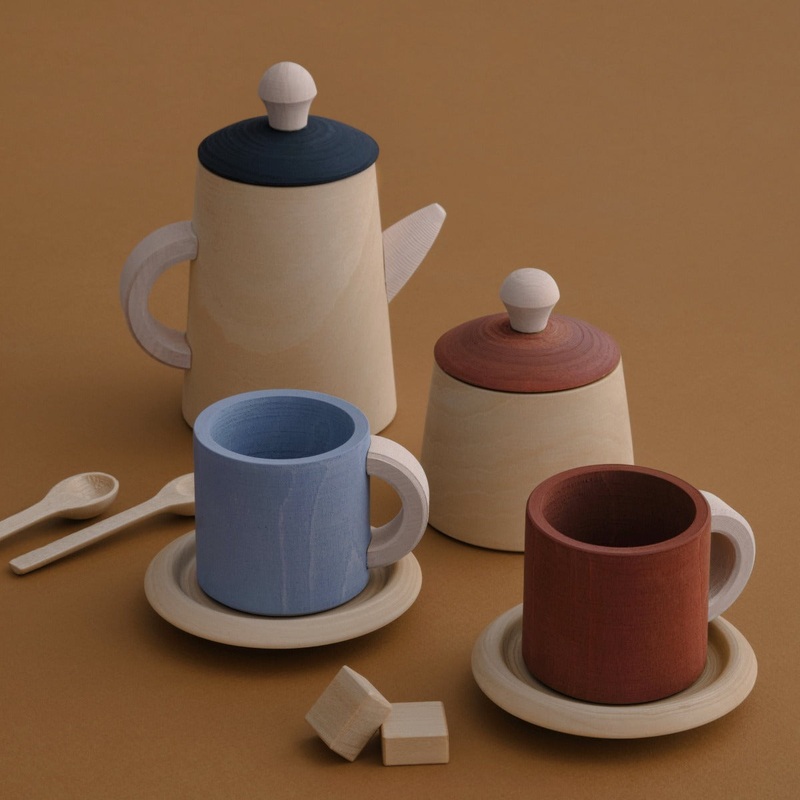 Wooden Tea Set – Terra & Blue