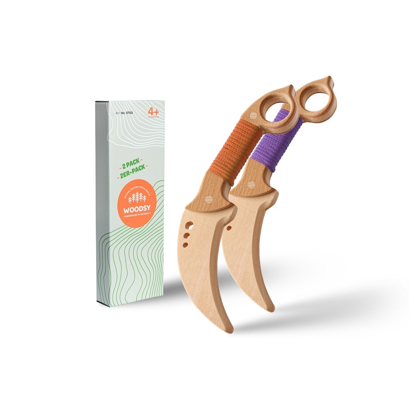 Children’s Wooden Karambit Knives (Set of 2)