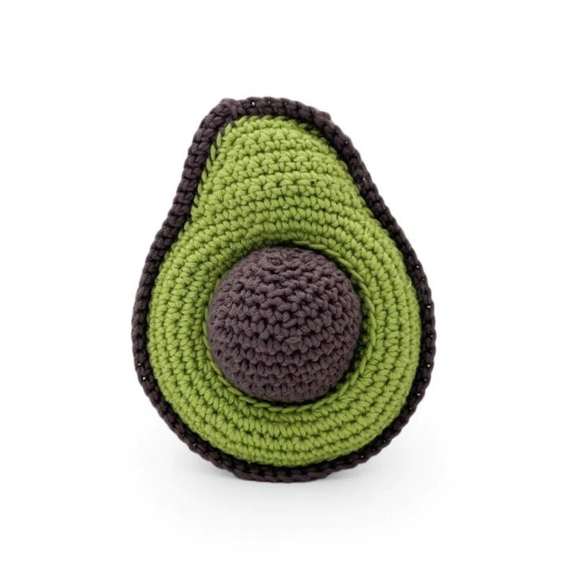 Myum Organic Cotton – Avocado Rattle