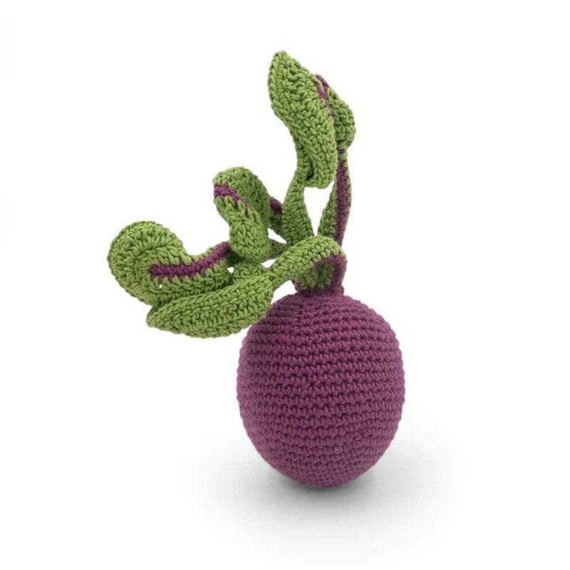 Myum Organic Cotton – Beetroot Rattle