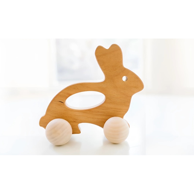 Wooden Push Bunny by Bannor Toys