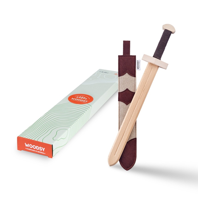 Woodsy Small Double Edged Sword with Felt Sheath